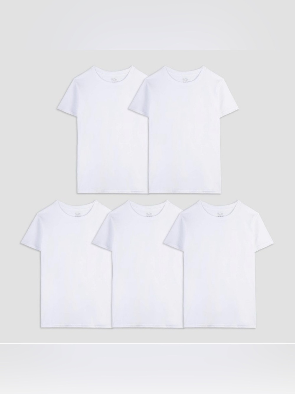 Fruit of the Loom Boys' White Crew Neck T-Shirt Pack - XL 16/18